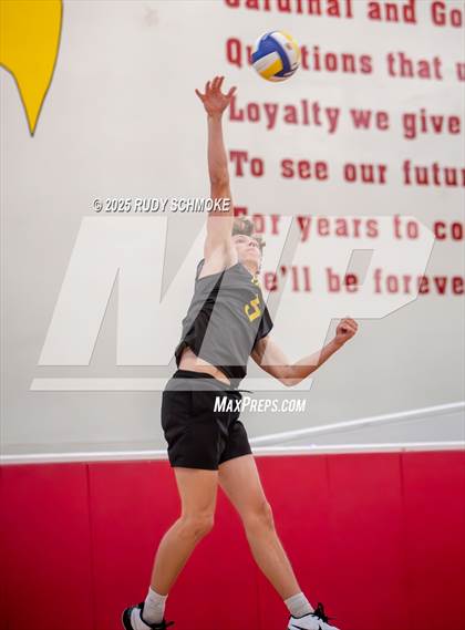 Thumbnail 1 in Newport Harbor @ Torrey Pines ()2025 CIF State Boys Volleyball Championships) photogallery.