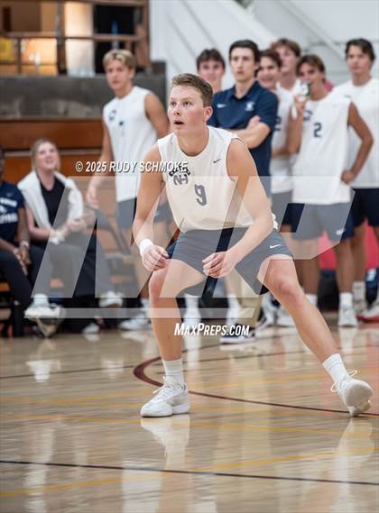 Thumbnail 3 in Newport Harbor @ Torrey Pines ()2025 CIF State Boys Volleyball Championships) photogallery.