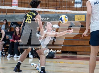 Thumbnail 3 in Newport Harbor @ Torrey Pines ()2025 CIF State Boys Volleyball Championships) photogallery.