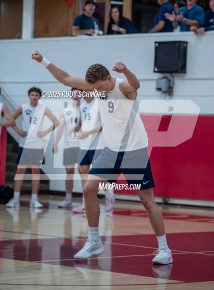 Thumbnail 1 in Newport Harbor @ Torrey Pines ()2025 CIF State Boys Volleyball Championships) photogallery.