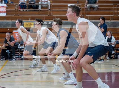 Thumbnail 1 in Newport Harbor @ Torrey Pines ()2025 CIF State Boys Volleyball Championships) photogallery.