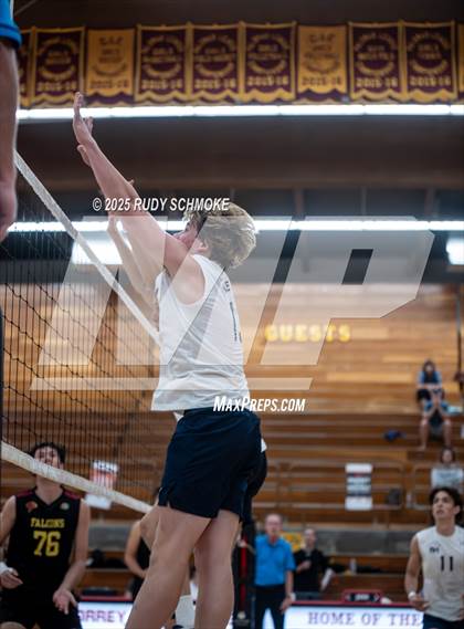 Thumbnail 1 in Newport Harbor @ Torrey Pines ()2025 CIF State Boys Volleyball Championships) photogallery.