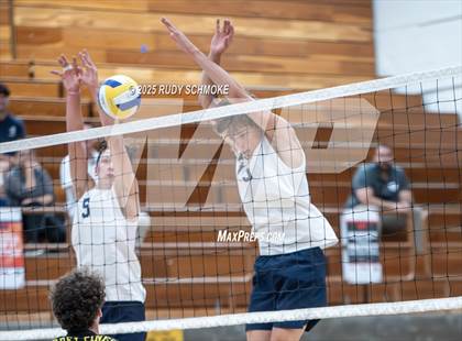 Thumbnail 1 in Newport Harbor @ Torrey Pines ()2025 CIF State Boys Volleyball Championships) photogallery.