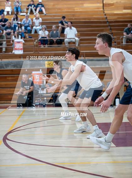 Thumbnail 2 in Newport Harbor @ Torrey Pines ()2025 CIF State Boys Volleyball Championships) photogallery.