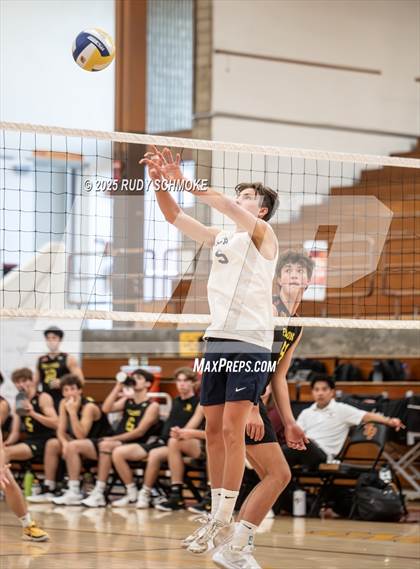Thumbnail 3 in Newport Harbor @ Torrey Pines ()2025 CIF State Boys Volleyball Championships) photogallery.