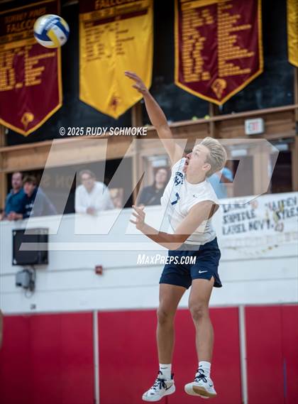 Thumbnail 1 in Newport Harbor @ Torrey Pines ()2025 CIF State Boys Volleyball Championships) photogallery.