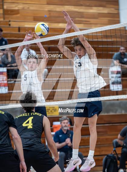 Thumbnail 2 in Newport Harbor @ Torrey Pines ()2025 CIF State Boys Volleyball Championships) photogallery.