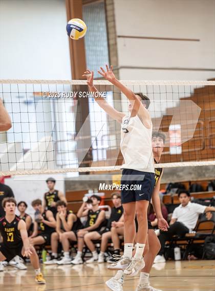 Thumbnail 2 in Newport Harbor @ Torrey Pines ()2025 CIF State Boys Volleyball Championships) photogallery.