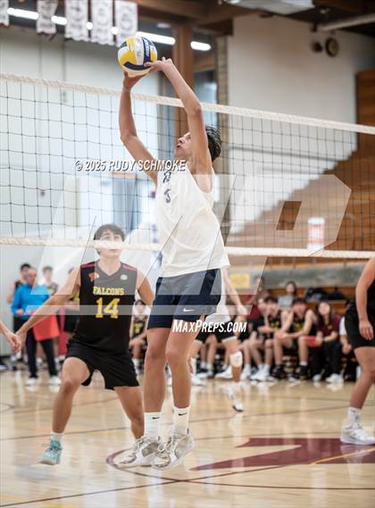 Thumbnail 3 in Newport Harbor @ Torrey Pines ()2025 CIF State Boys Volleyball Championships) photogallery.