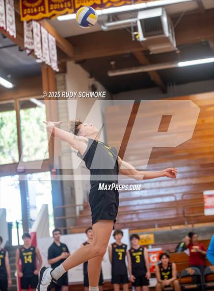 Thumbnail 3 in Newport Harbor @ Torrey Pines ()2025 CIF State Boys Volleyball Championships) photogallery.