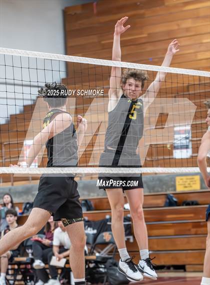 Thumbnail 1 in Newport Harbor @ Torrey Pines ()2025 CIF State Boys Volleyball Championships) photogallery.