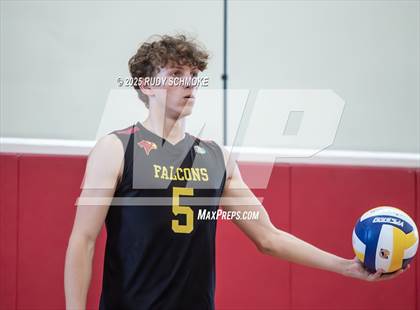 Thumbnail 3 in Newport Harbor @ Torrey Pines ()2025 CIF State Boys Volleyball Championships) photogallery.