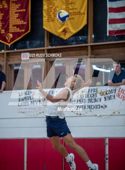 Thumbnail 2 in Newport Harbor @ Torrey Pines ()2025 CIF State Boys Volleyball Championships) photogallery.