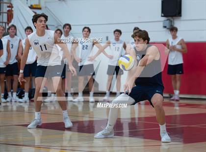 Thumbnail 1 in Newport Harbor @ Torrey Pines ()2025 CIF State Boys Volleyball Championships) photogallery.