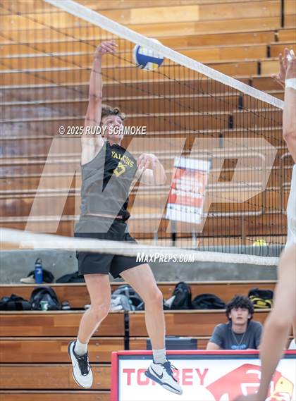 Thumbnail 3 in Newport Harbor @ Torrey Pines ()2025 CIF State Boys Volleyball Championships) photogallery.