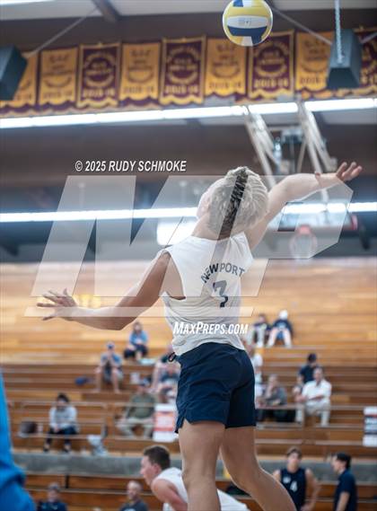 Thumbnail 1 in Newport Harbor @ Torrey Pines ()2025 CIF State Boys Volleyball Championships) photogallery.