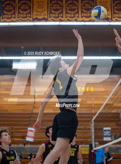 Thumbnail 2 in Newport Harbor @ Torrey Pines ()2025 CIF State Boys Volleyball Championships) photogallery.