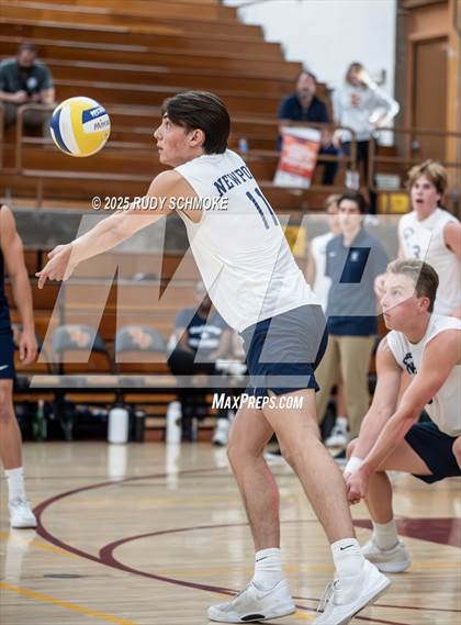 Thumbnail 1 in Newport Harbor @ Torrey Pines ()2025 CIF State Boys Volleyball Championships) photogallery.