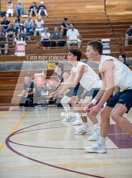 Thumbnail 3 in Newport Harbor @ Torrey Pines ()2025 CIF State Boys Volleyball Championships) photogallery.