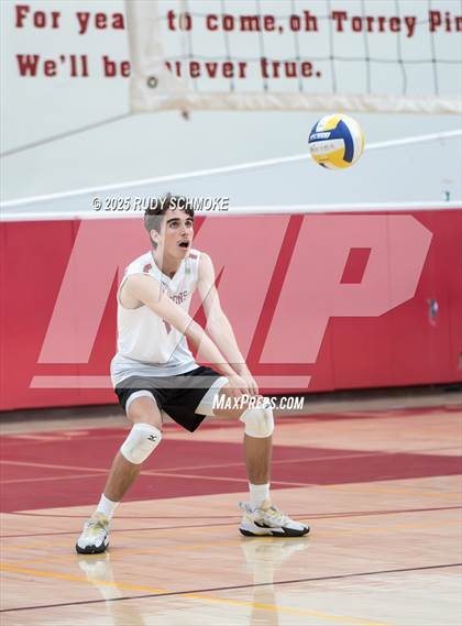 Thumbnail 2 in Newport Harbor @ Torrey Pines ()2025 CIF State Boys Volleyball Championships) photogallery.