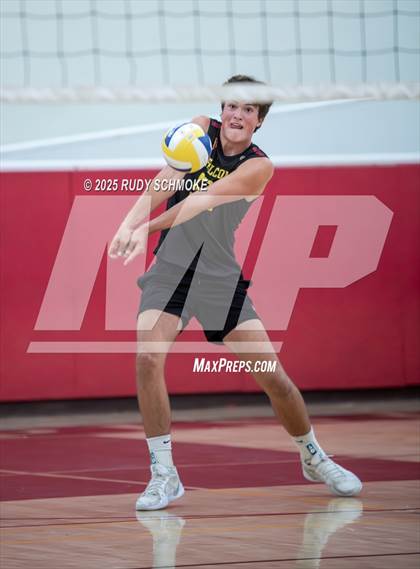 Thumbnail 2 in Newport Harbor @ Torrey Pines ()2025 CIF State Boys Volleyball Championships) photogallery.