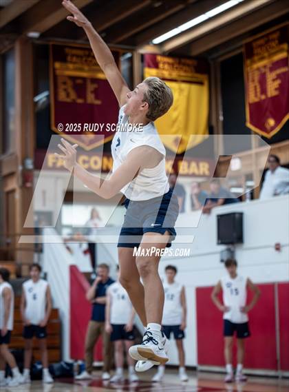 Thumbnail 3 in Newport Harbor @ Torrey Pines ()2025 CIF State Boys Volleyball Championships) photogallery.