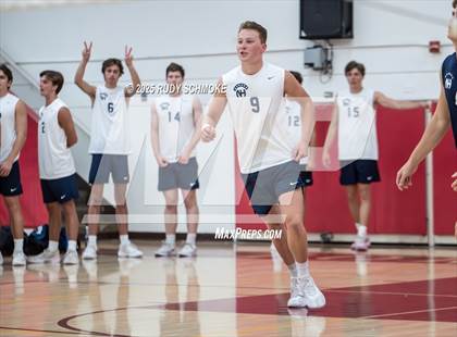 Thumbnail 2 in Newport Harbor @ Torrey Pines ()2025 CIF State Boys Volleyball Championships) photogallery.