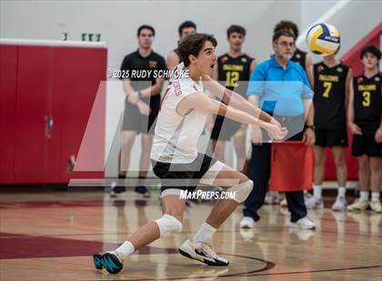 Thumbnail 3 in Newport Harbor @ Torrey Pines ()2025 CIF State Boys Volleyball Championships) photogallery.