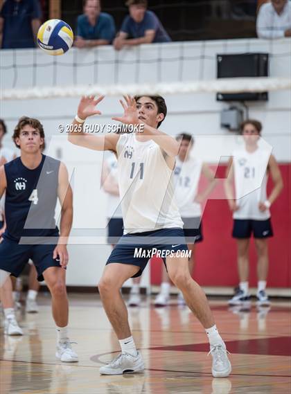 Thumbnail 1 in Newport Harbor @ Torrey Pines ()2025 CIF State Boys Volleyball Championships) photogallery.