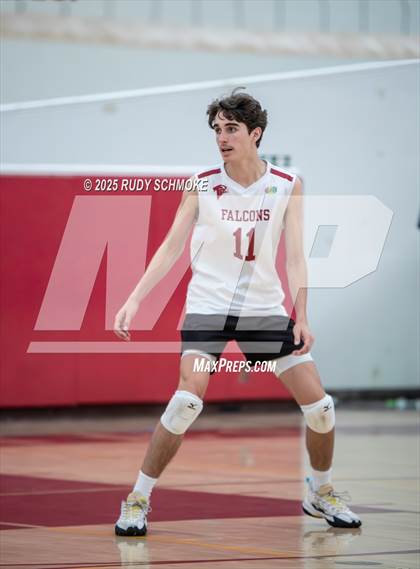 Thumbnail 3 in Newport Harbor @ Torrey Pines ()2025 CIF State Boys Volleyball Championships) photogallery.