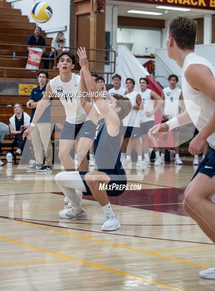 Thumbnail 2 in Newport Harbor @ Torrey Pines ()2025 CIF State Boys Volleyball Championships) photogallery.