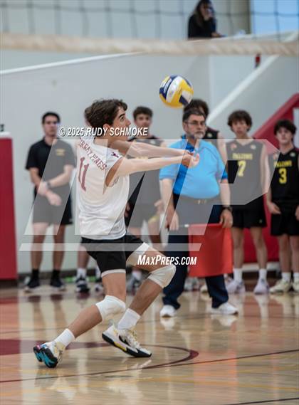 Thumbnail 1 in Newport Harbor @ Torrey Pines ()2025 CIF State Boys Volleyball Championships) photogallery.