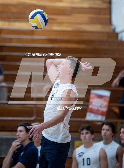 Thumbnail 2 in Newport Harbor @ Torrey Pines ()2025 CIF State Boys Volleyball Championships) photogallery.
