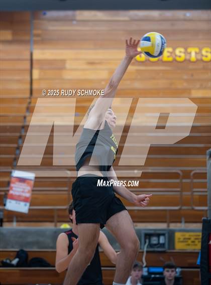 Thumbnail 3 in Newport Harbor @ Torrey Pines ()2025 CIF State Boys Volleyball Championships) photogallery.