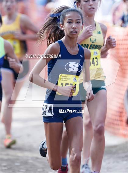 Thumbnail 1 in CIF State Cross Country Championships (Girls D2 Race) photogallery.