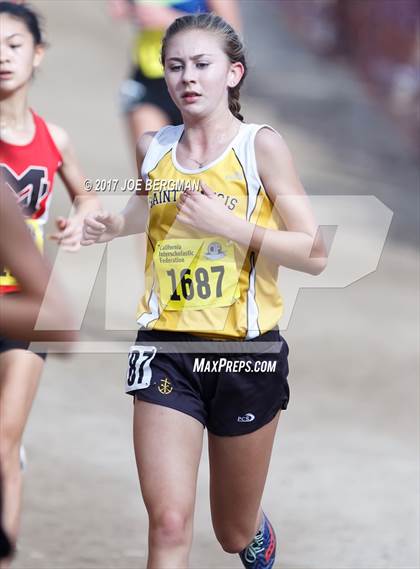 Thumbnail 1 in CIF State Cross Country Championships (Girls D2 Race) photogallery.