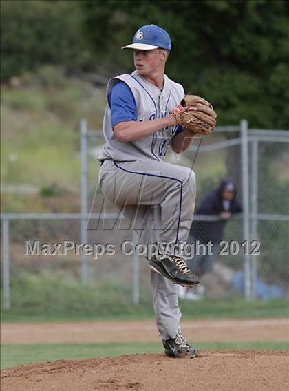 Thumbnail 2 in Village Christian vs. Lompoc (CIF SS Playoffs) photogallery.
