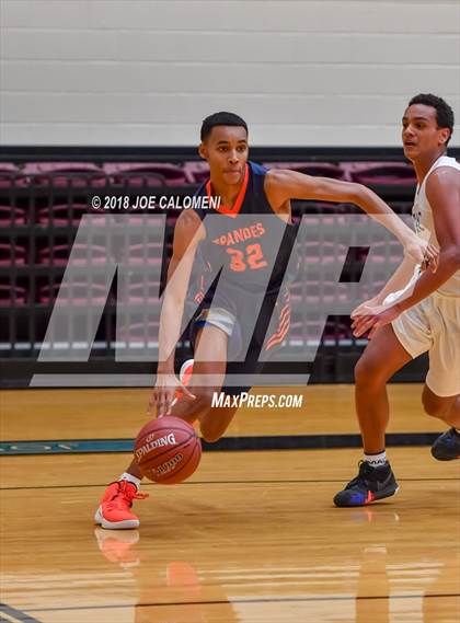 Thumbnail 2 in MacArthur [Douglas] vs Brandeis (NEISD/NISD Basketball Tournament) photogallery.