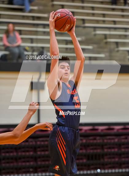Thumbnail 2 in MacArthur [Douglas] vs Brandeis (NEISD/NISD Basketball Tournament) photogallery.