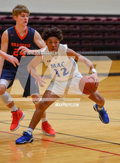Thumbnail 3 in MacArthur [Douglas] vs Brandeis (NEISD/NISD Basketball Tournament) photogallery.