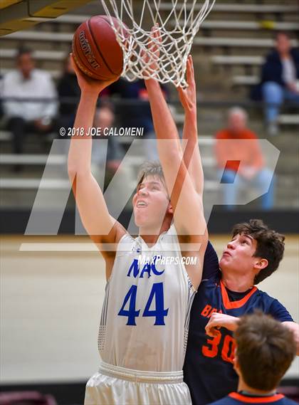 Thumbnail 2 in MacArthur [Douglas] vs Brandeis (NEISD/NISD Basketball Tournament) photogallery.