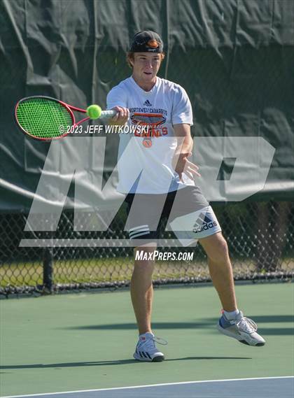 Thumbnail 2 in NCHSAA 3A Singles Tennis State Championship photogallery.