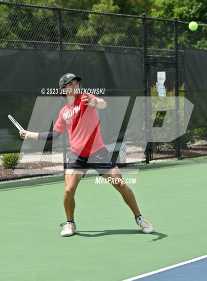Thumbnail 3 in NCHSAA 3A Singles Tennis State Championship photogallery.