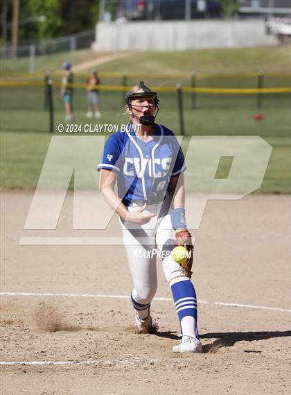 Thumbnail 3 in Cole Valley Christian vs New Plymouth (IDHSAA 2A Semifinal) photogallery.
