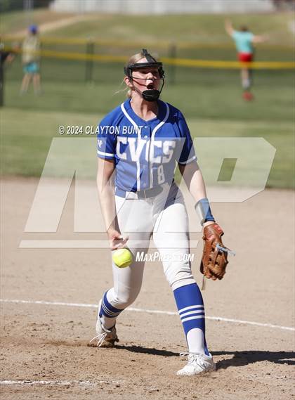 Thumbnail 3 in Cole Valley Christian vs New Plymouth (IDHSAA 2A Semifinal) photogallery.