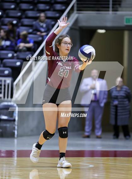 Thumbnail 2 in Blum vs. Fayetteville (UIL Volleyball 1A Finals) photogallery.