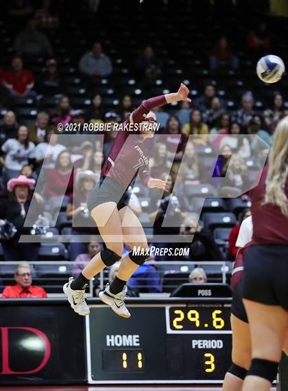 Thumbnail 2 in Blum vs. Fayetteville (UIL Volleyball 1A Finals) photogallery.