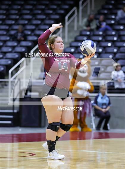 Thumbnail 3 in Blum vs. Fayetteville (UIL Volleyball 1A Finals) photogallery.