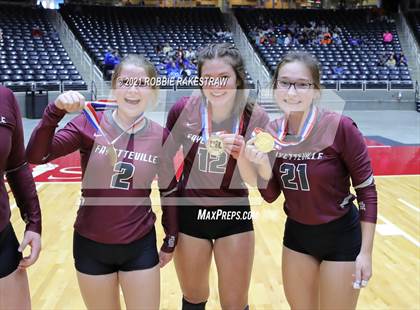 Thumbnail 3 in Blum vs. Fayetteville (UIL Volleyball 1A Finals) photogallery.
