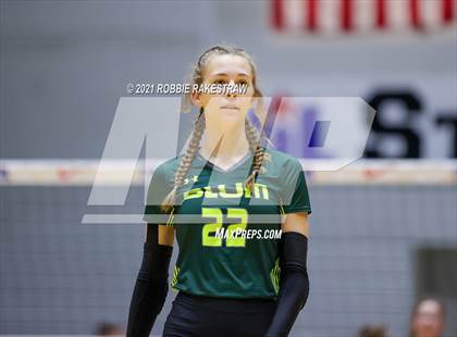 Thumbnail 3 in Blum vs. Fayetteville (UIL Volleyball 1A Finals) photogallery.